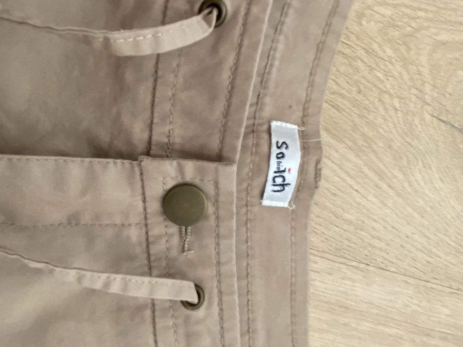 So bin ich 50 5XL damskie spodnie capri rybaczki spodenki beżowe Vintage