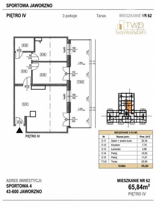 Nowy Apartament nr 62