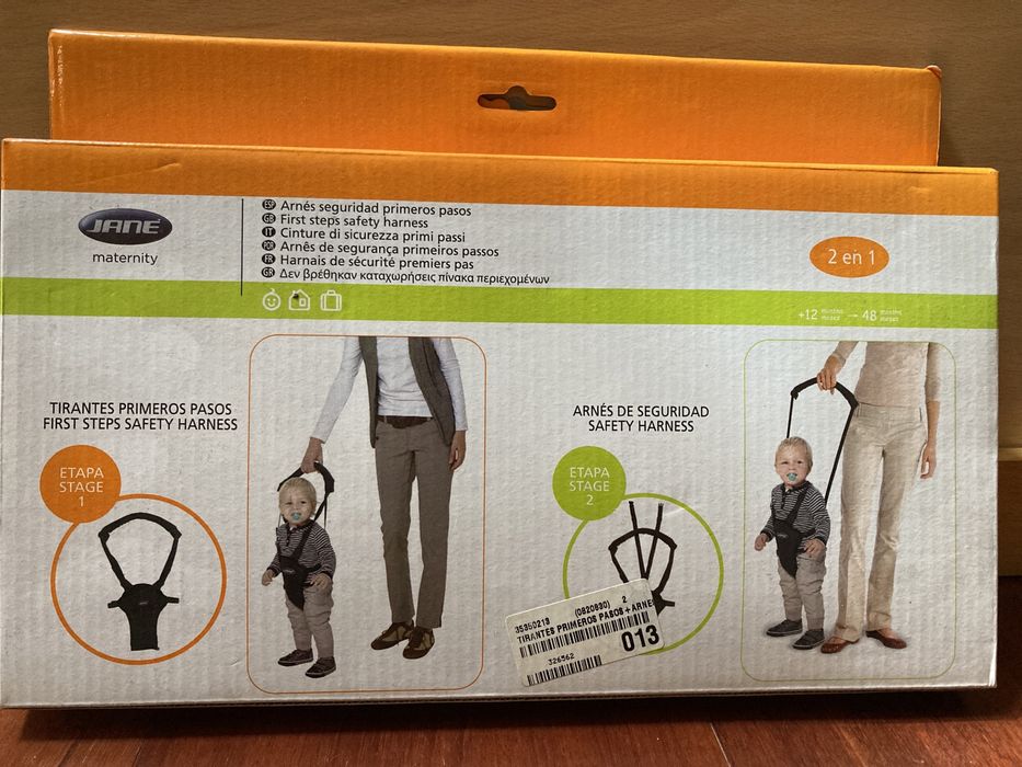 Arnes de segurança primeiros passos bebés