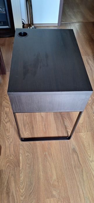 Biurko prostokątne komputerowe Ikea Micke 73 x 50 x 75 cm czarnobrąz