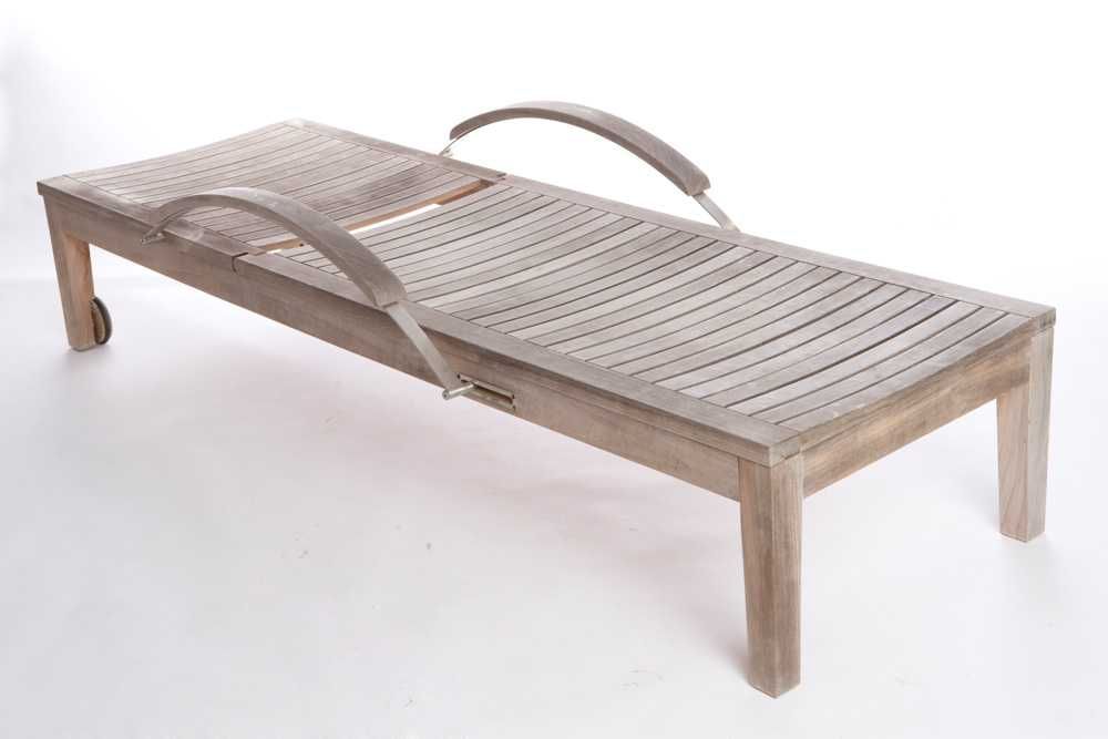 Espreguiçadeira madeira Teka c/ colchão