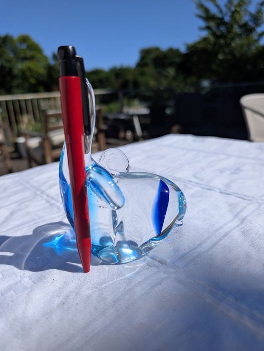 Szklane figurki Delfiny i Rybka | Szkło artystyczne retro Murano style