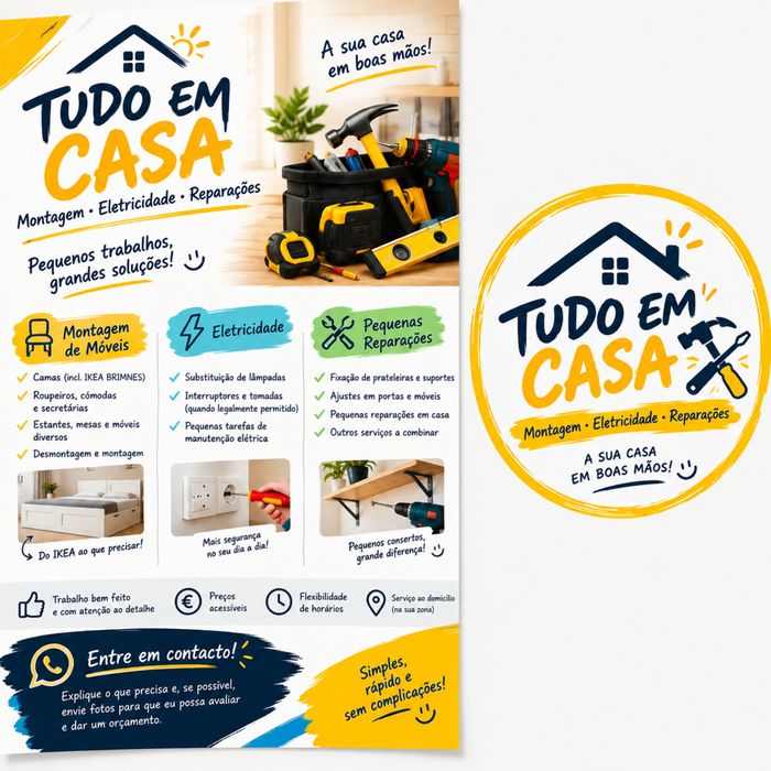 Montagem de Móveis, Eletricidade e Reparações ao Domicílio