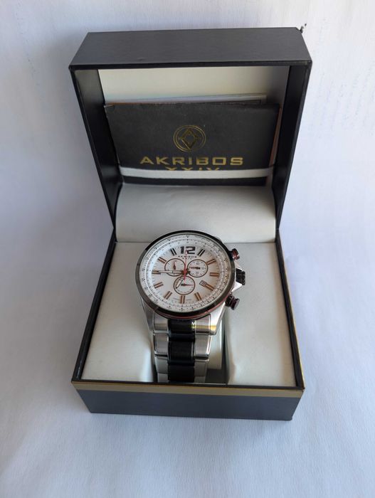 Relógio Akribos XXIV AK619SSB Swiss Made Cronógrafo 48mm