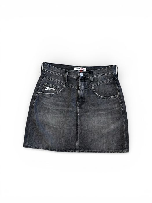 Jeansowa mini spódnica denim tommy hilfiger wiosna lato logowana hit