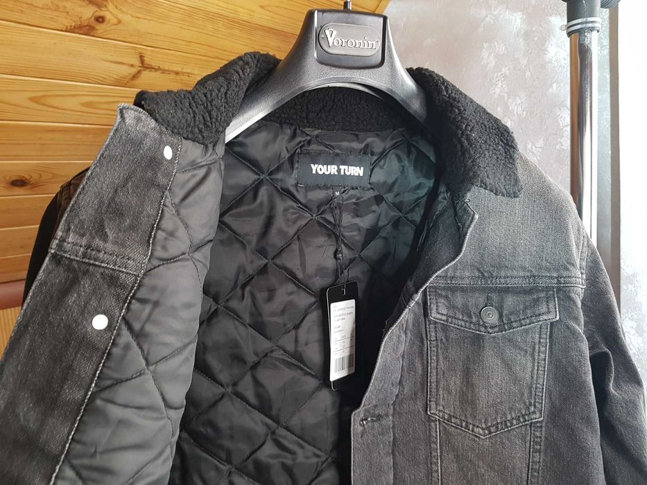 Мужская стильная джинсовая утепленная куртка деми your turn