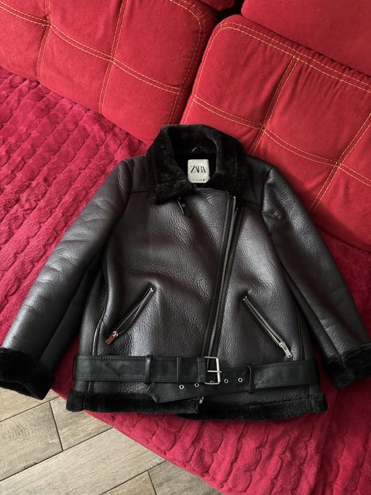 Дубленка авиатор zara