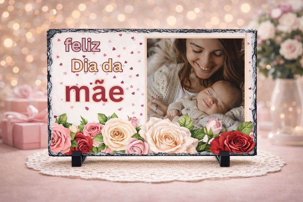 Foto em pedra xisto personalizada