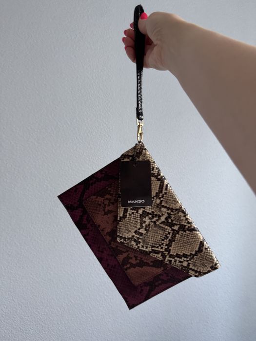Kopertówka Mango nowa torebka cętki print zwierzęcy
