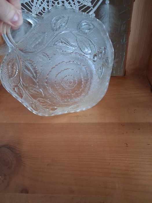 Patera vintage Ząbkowice wiśnia liście PRL