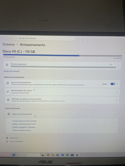Pc com monitor da Asus 75hz
