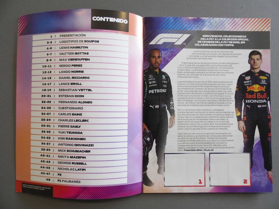 Coleção Completa Topps F1 2021