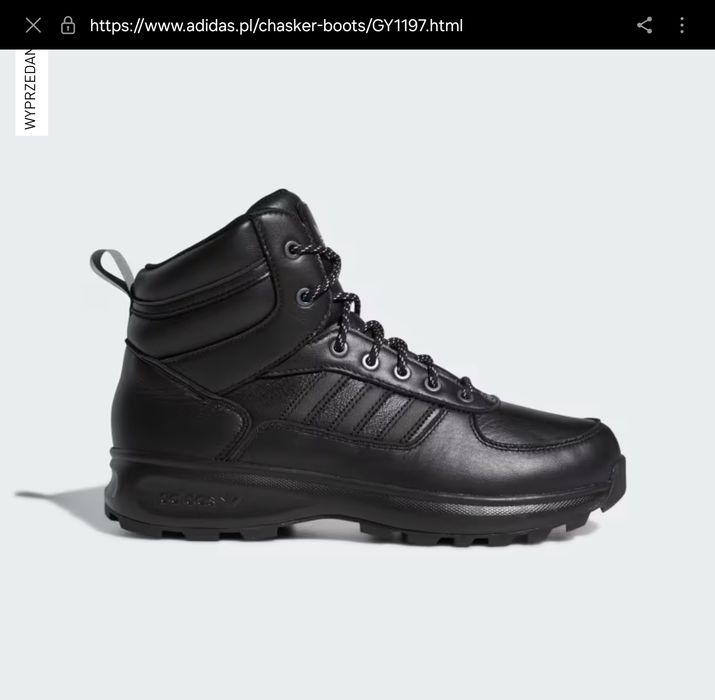 Nowe buty Adidas Chasker Boots 41 męskie skóra skórzane czarne terrex