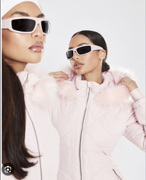 Лижний комбінезон , missguided Ski seam detail bodysuit in pink НОВИЙ