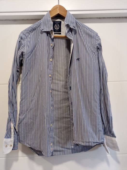 Camisa azul e branca da Sacoor (S)