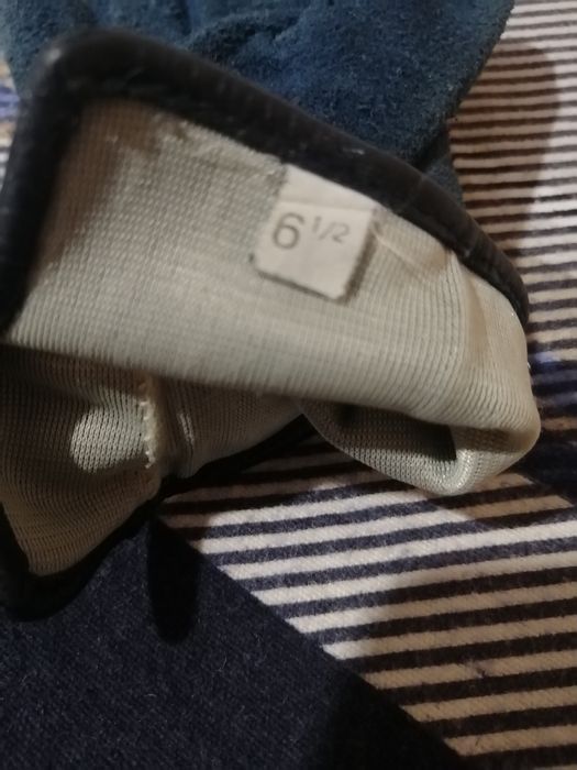 Жіночі шкіряні замшеві перчатки сині