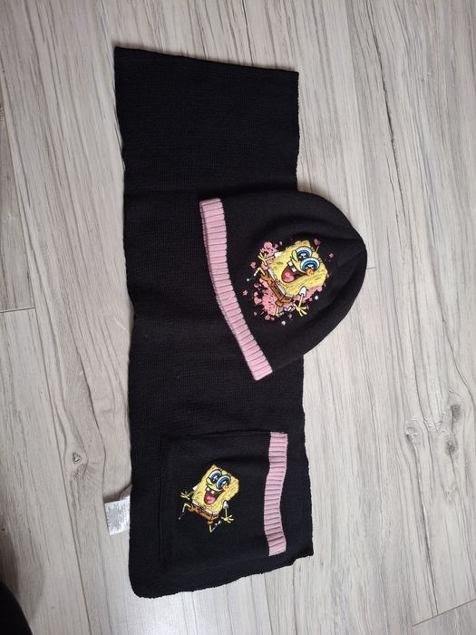 Sponge Bob komplet czapka szalik