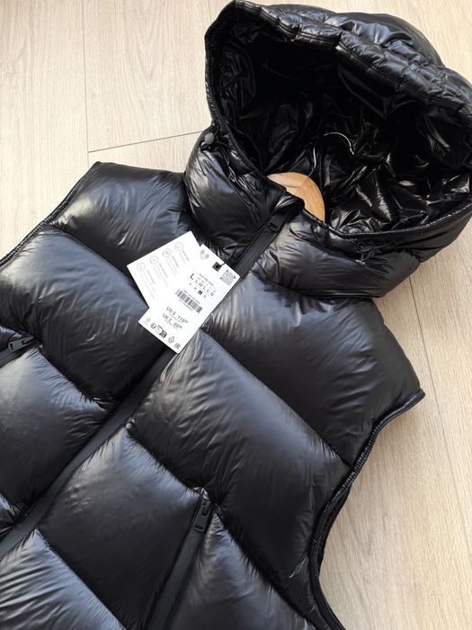 Жилет-Пуховик Zara Down Vest Оригінал Куртка Жилетка Мужской Черный
