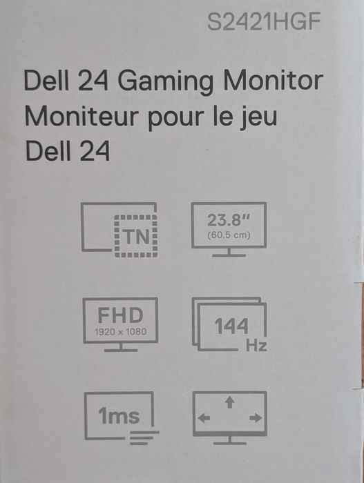 Monitor Gaming Dell S2421HGF - 23.8" Full HD, 144Hz, 1ms