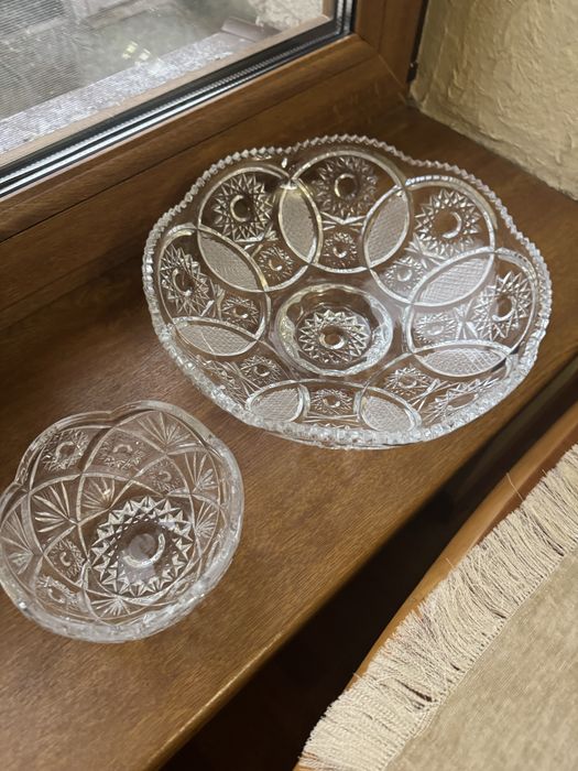 Хрустальна конфетніца і фруктовниця