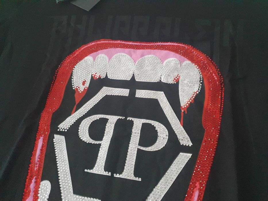 NOWA damska koszulka Philipp Plein t-shirt PP wampir halloween usta xl