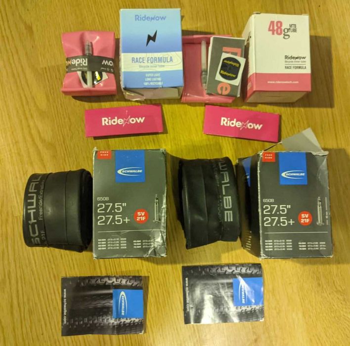 Камеры TPU 26/27.5 Ridenow, Schwalbe SV21F Freeride 27.5x2.1-3.0  цена за пару