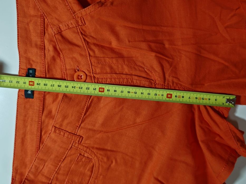 Calções laranja in extenso linho tamanho 38