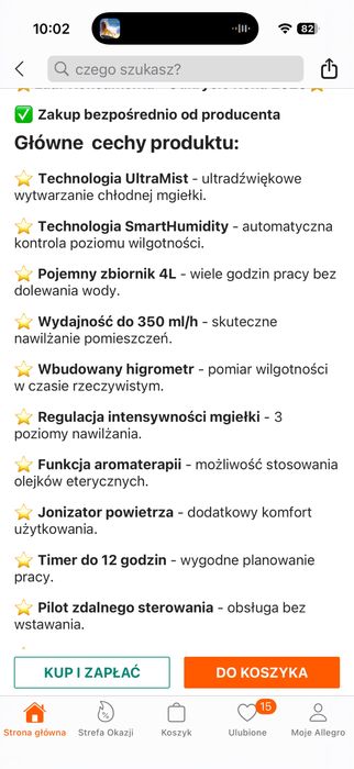 Mozano ultrasonic nawilżacz powietrza