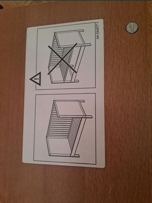 Używane łóżeczko IKEA LEKSVIK z materacem