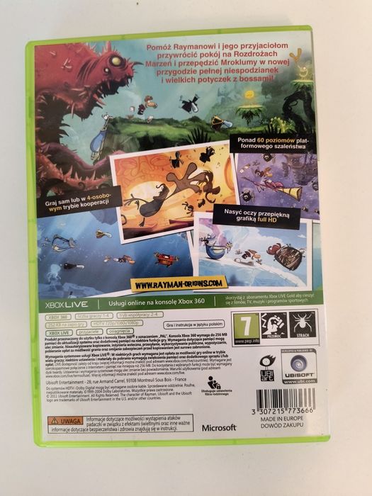 Gra Rayman Origins Xbox 360 po polsku