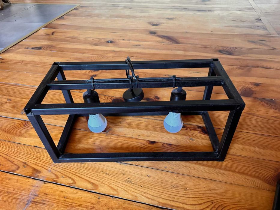 Żyrandol homemade loft stal czarny loftowy diy