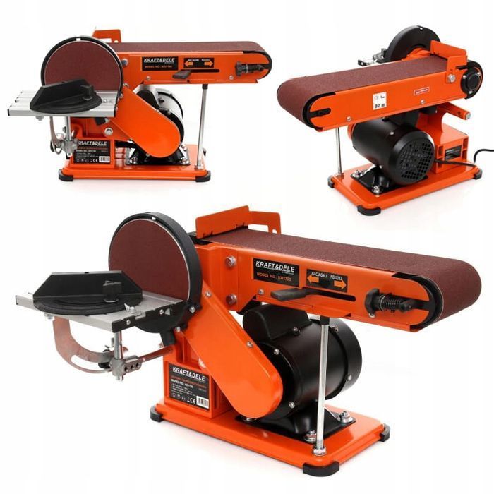 Szlifierka Stołowa Taśmowo-Talerzowa 600W 100X914Mm