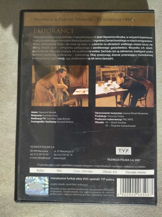 DVD Emigranci TVP PAL 4:3 2007