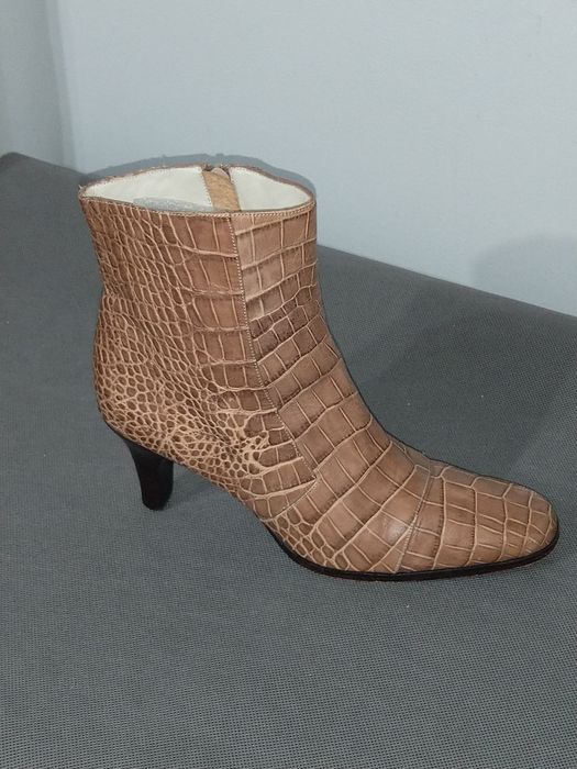 Gabriela Castro Botki Damskie Roz 40 Wkł.25,5 cm Skóra Naturalna