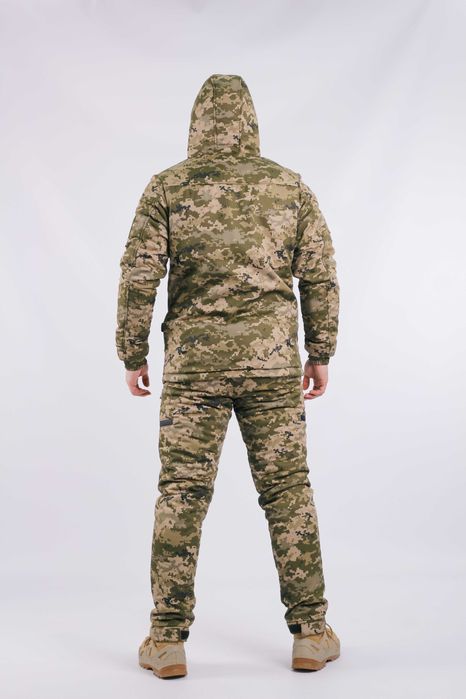 Військова форма зимова піксель теплий тактичний костюм з флісом