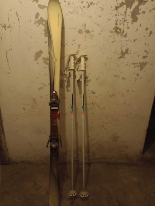 Narty rossignol 160 cm dziecięce / damskie+ kijki