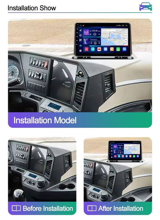 Магнітола універсальна  9 і 10 дюймів 4/64 Gb пам'яті Android auto Carplay
