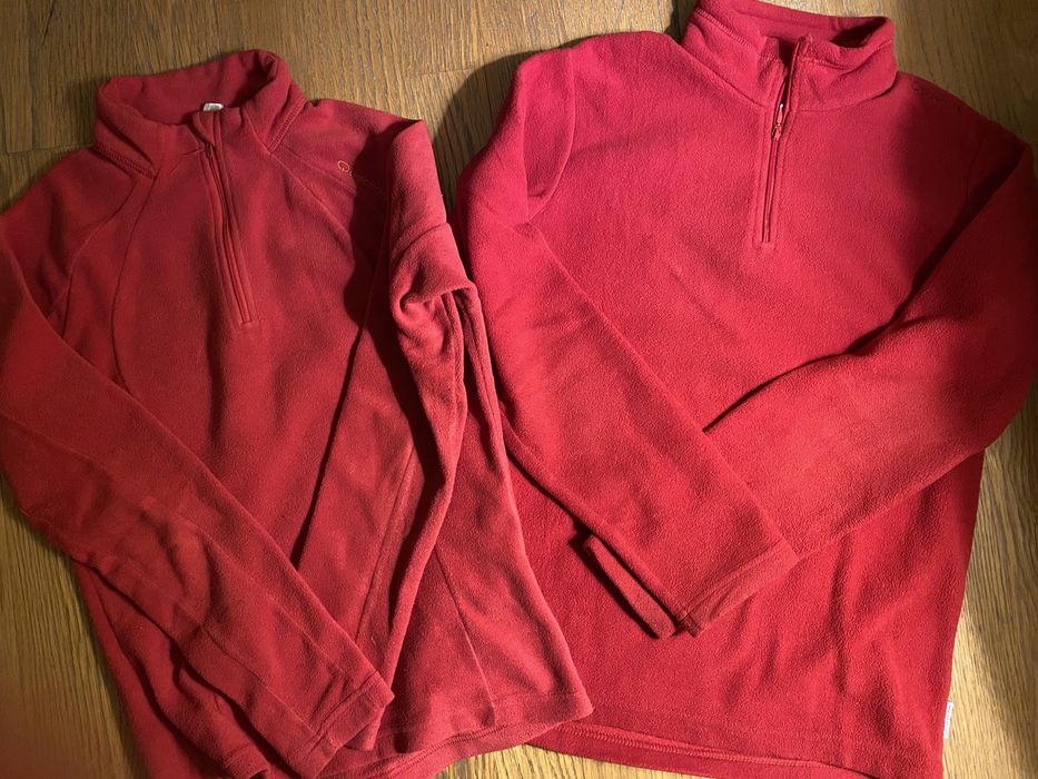 Camisola Polar vermelha com fecho