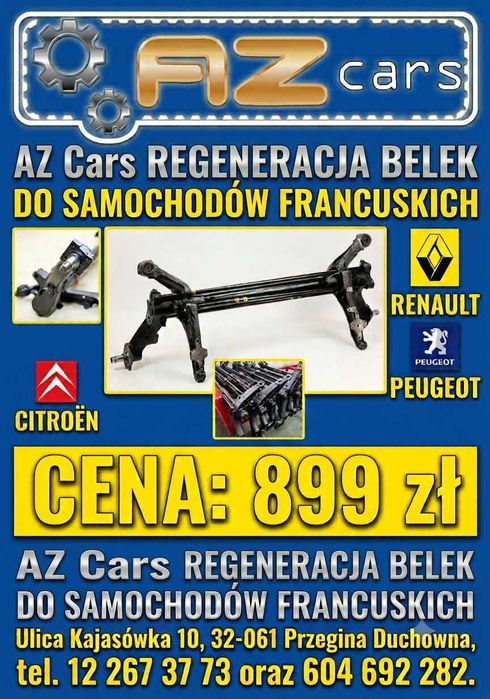 Tylna belka OŚ Citroen-Peugeot-Renault