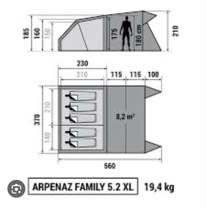 Tenda Quechua 5.2 XL