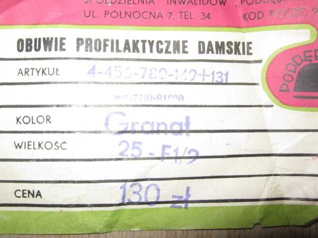 Obuwie profilaktyczne damskie nowe -PRL 4 pary