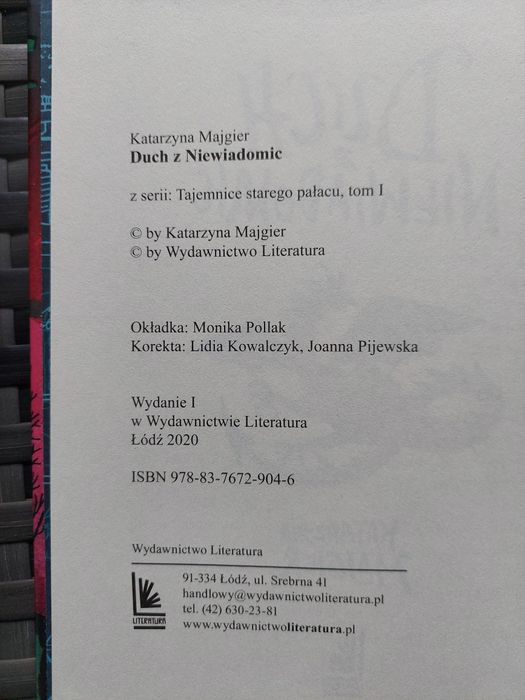 Tajemnica Starego Pałacu Duch z Niewiadomic  Katarzyna Majgier