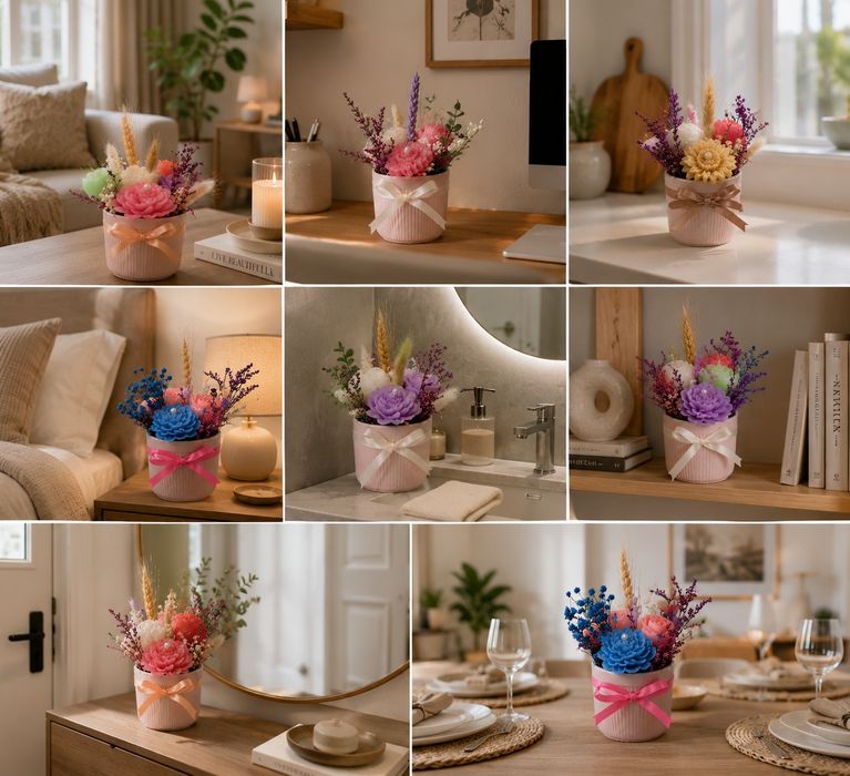 Velas cera num vaso