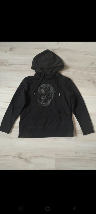 Bluza kaptur czaszka y2k vintage cekiny