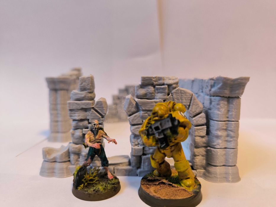 Ruinki ściany 3(Lost city) Diorama Makieta D&D