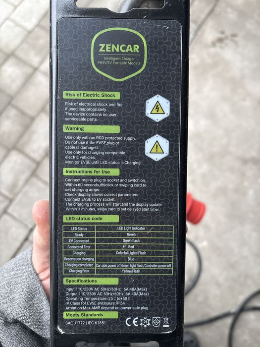 Ładowarka Samochodowa Typ 2 Zencar