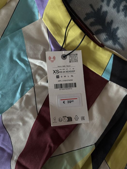 Спідниця Zara міді з геометричним принтом, XS, нова