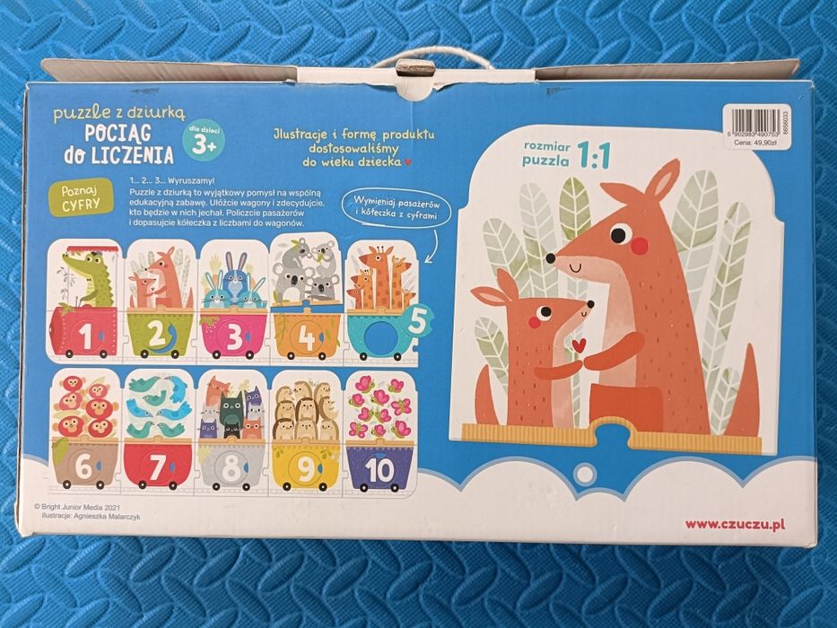 Puzzle z dziurką "Pociąg do liczenia"