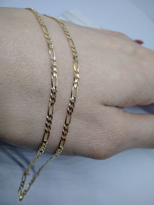 Złoty męski łańcuszek Figaro złoto 585 długość  50 cm 274