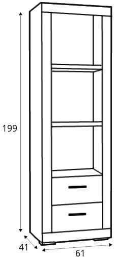 Zestaw (sprzedam osobno)Szafa regał komoda Forte meble Snow